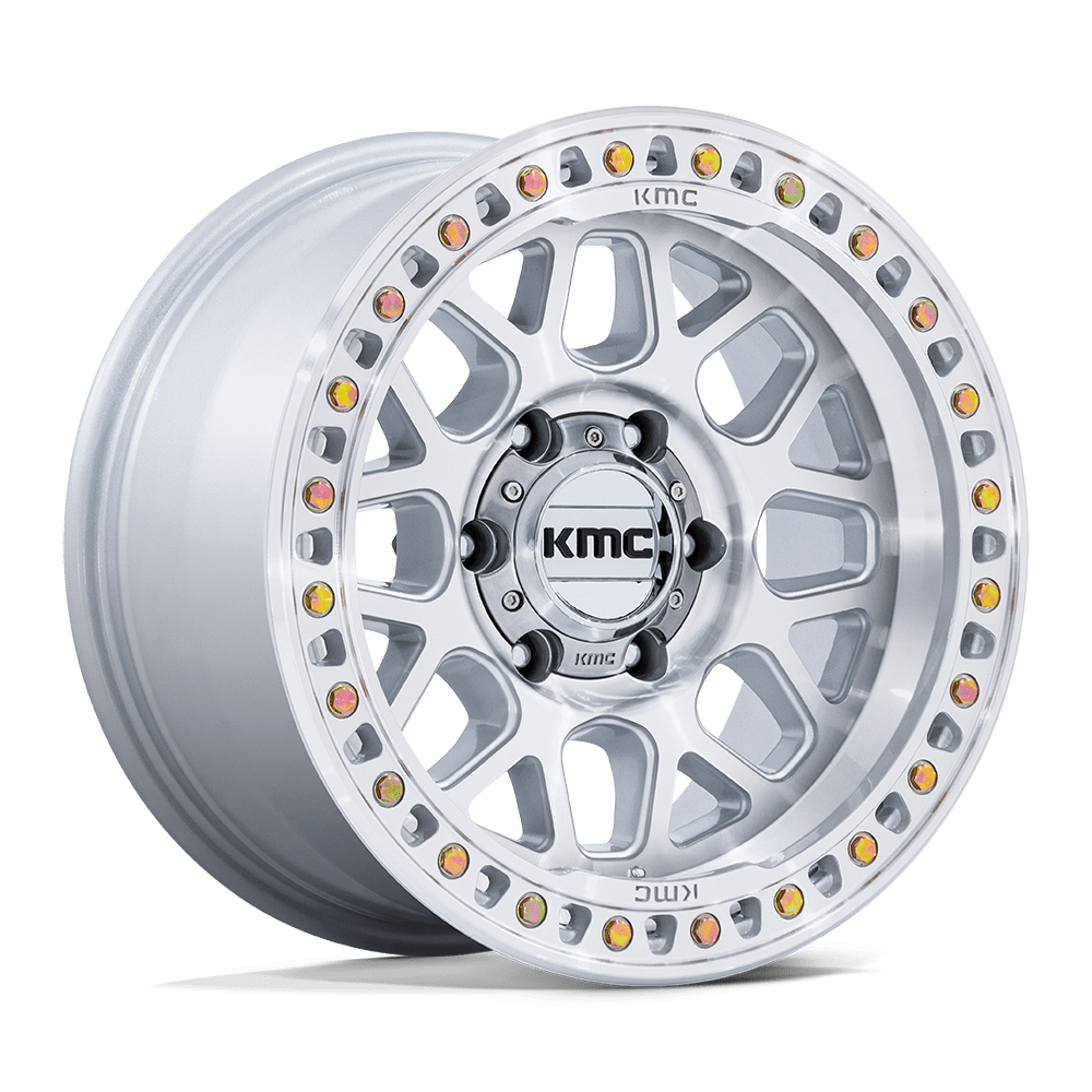 KMC KM549 GRS 18X8.5 0 6X135 GLOSS SILVER W/ MACHINED FACE