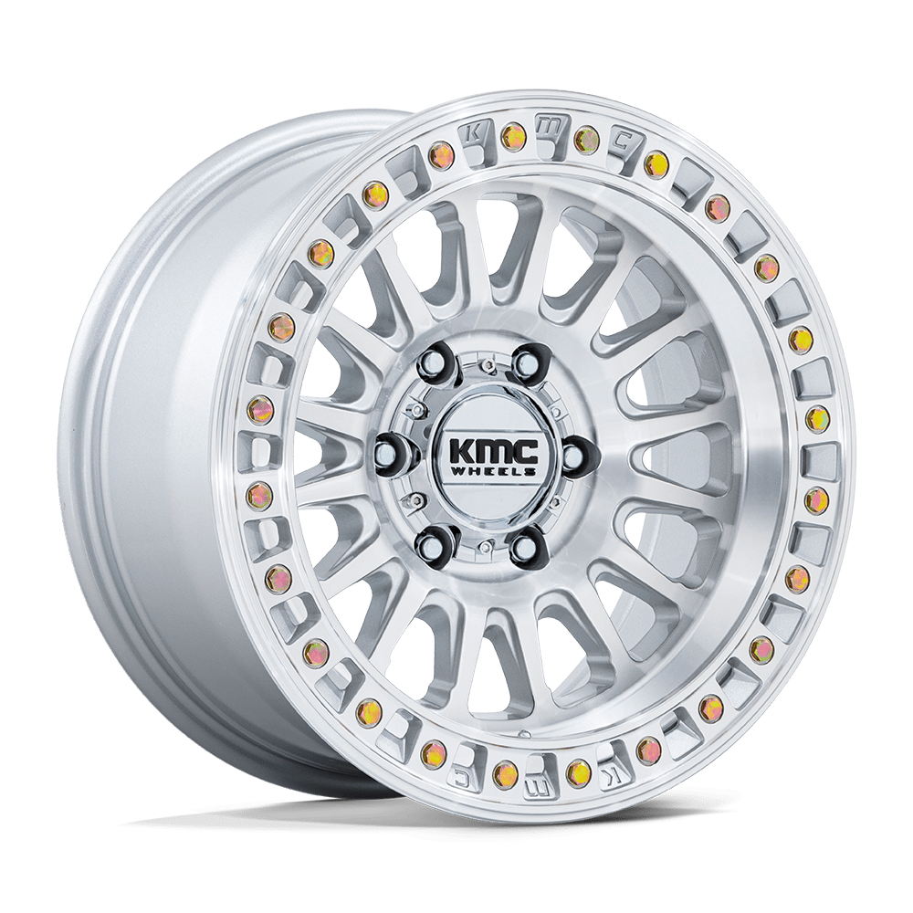 Kmc KM552 IMS - 17x8.5 25mm 6x139.7 GLOSS SILVER W/ MACHINED FACE Wheel | KM552SD17856825