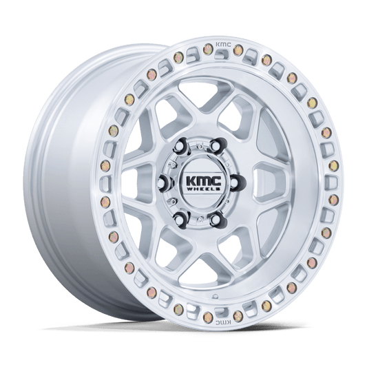 Kmc KM553 TORX - 17x8.5 0mm 6x135 GLOSS SILVER W/ MACHINED FACE Wheel | KM553SD17856300