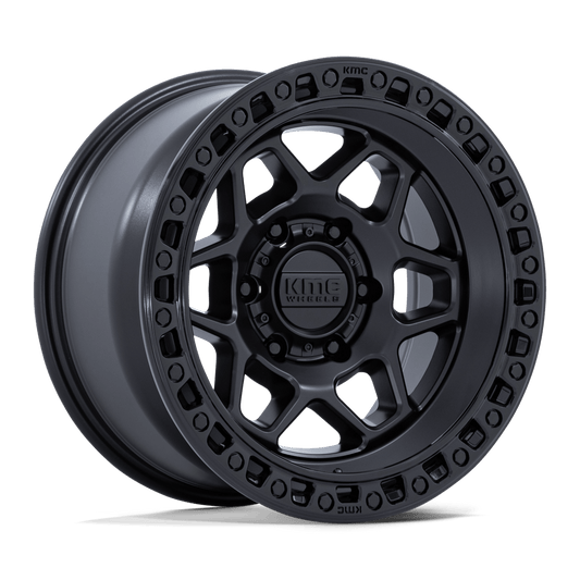 KMC KM553 TORX 17x8.5 0 6x135 MATTE BLACK W/ GLOSS BLACK LIP