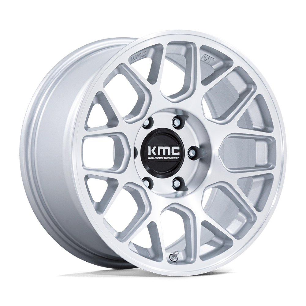Kmc KM730 HATCHET - 17x8.5 25mm 6x120 GLOSS SILVER W/ MACHINED FACE Wheel | KM730SD17857725