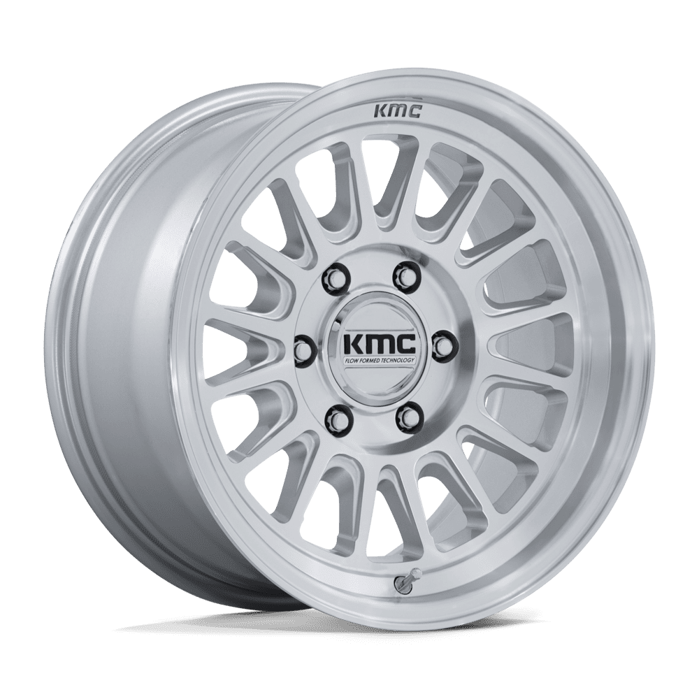KMC KM733 IMPACT FFT 17X8.5 0 6X135 GLOSS SILVER W/ MACHINED FACE