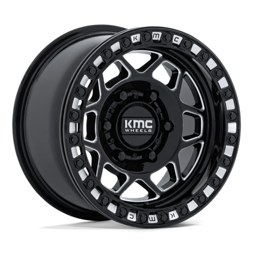 KMC POWERSPORTS KS241 TORX BEADLOCK 15X8 0 6X139.7 GLOSS BLACK MILLED
