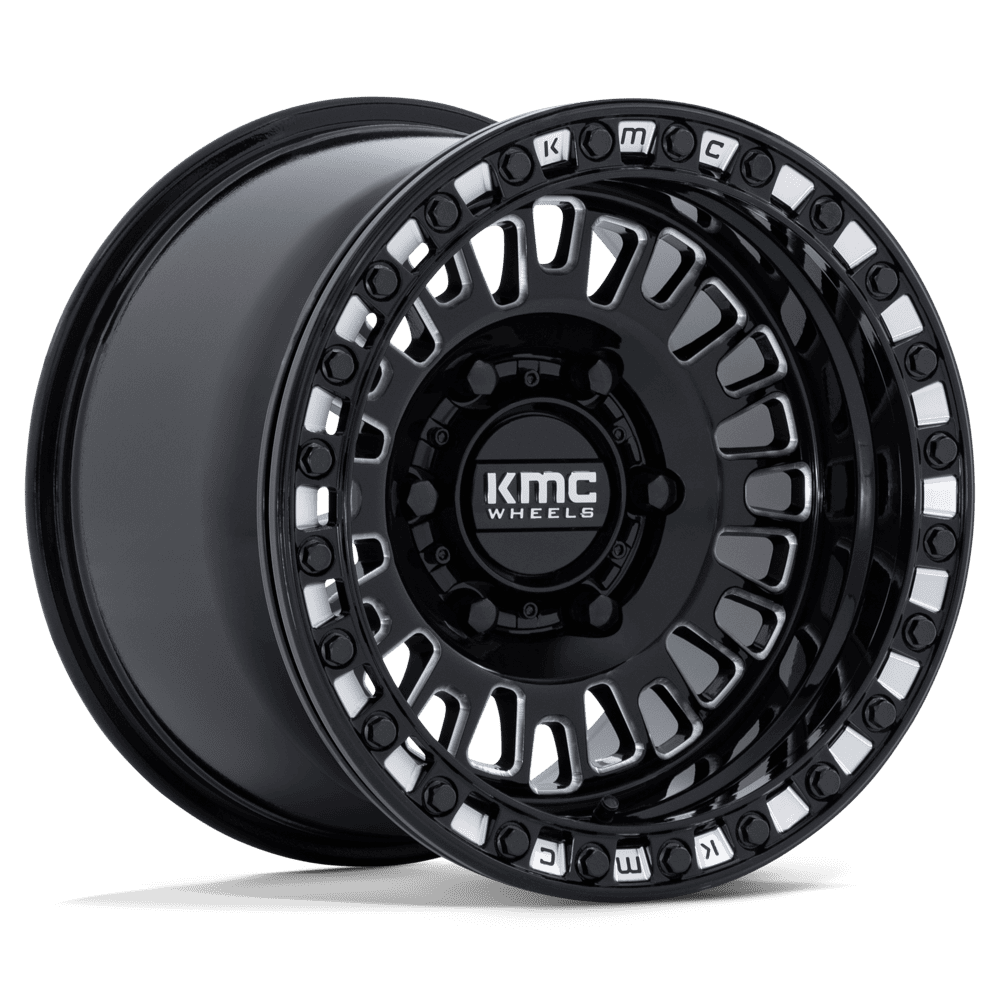 KMC POWERSPORTS KS242 AZTEC BEADLOCK 15X7 38 6X139.7 GLOSS BLACK MILLED