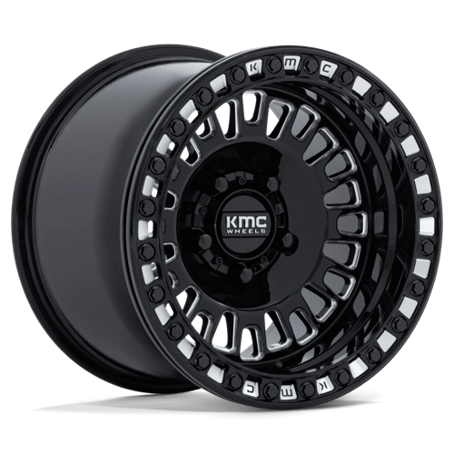 KMC POWERSPORTS KS242 AZTEC BEADLOCK 15X10 0 5X114.3 GLOSS BLACK MILLED