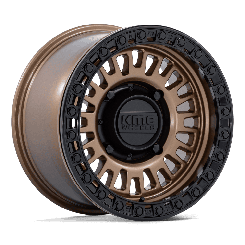 KMC POWERSPORTS KS242 AZTEC BEADLOCK 15X8 0 4X156 MATTE BRONZE W/ MATTE BLACK RG