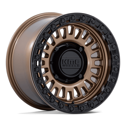 KMC POWERSPORTS KS242 AZTEC BEADLOCK 15X10 0 4X156 MATTE BRONZE W/ MATTE BLACK RG