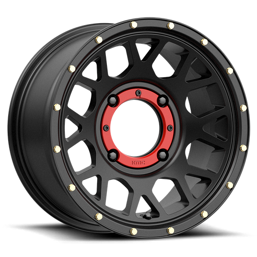KMC Powersports KS135 GRENADE 15X6 38 4X137/4X137 Satin Black