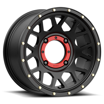 KMC Powersports KS135 GRENADE 14X7 38 4X137/4X137 Satin Black