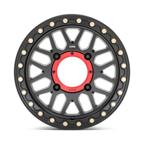 KMC Powersports KS235 GRENADE BEADLOCK 15X7 10 4X110/4X110 Satin Black