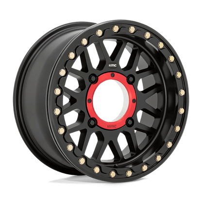 KMC Powersports KS235 GRENADE BEADLOCK 15X7 10 4X110/4X110 Satin Black