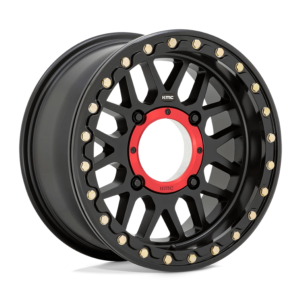 KMC Powersports KS235 GRENADE BEADLOCK 15X7 10 4X156/4X156 Satin Black
