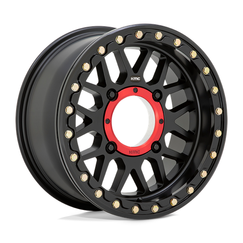 KMC Powersports KS235 GRENADE BEADLOCK 15X7 10 4X156/4X156 Satin Black