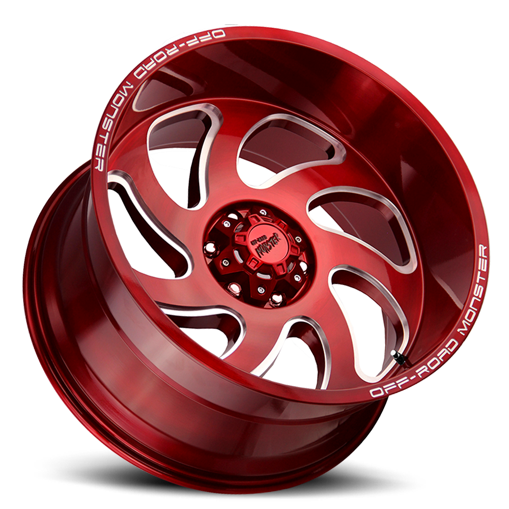 OFF ROAD MONSTER M07 M07 24X12 NEG 44MM 8X165.1 CANDY RED | M07412865N44R