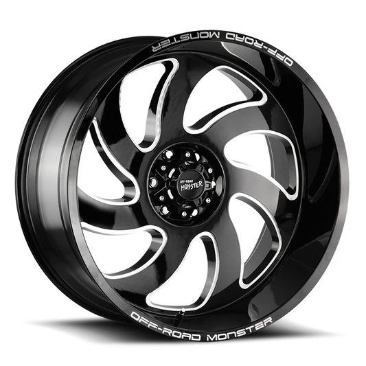 OFF ROAD MONSTER M07 M07 22X12 NEG 44MM 5X127 GLOSS BLACK MILLED | M07212527N44GBML
