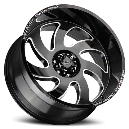 OFF ROAD MONSTER M07 M07 22X12 NEG 44MM 5X127 GLOSS BLACK MILLED | M07212527N44GBML
