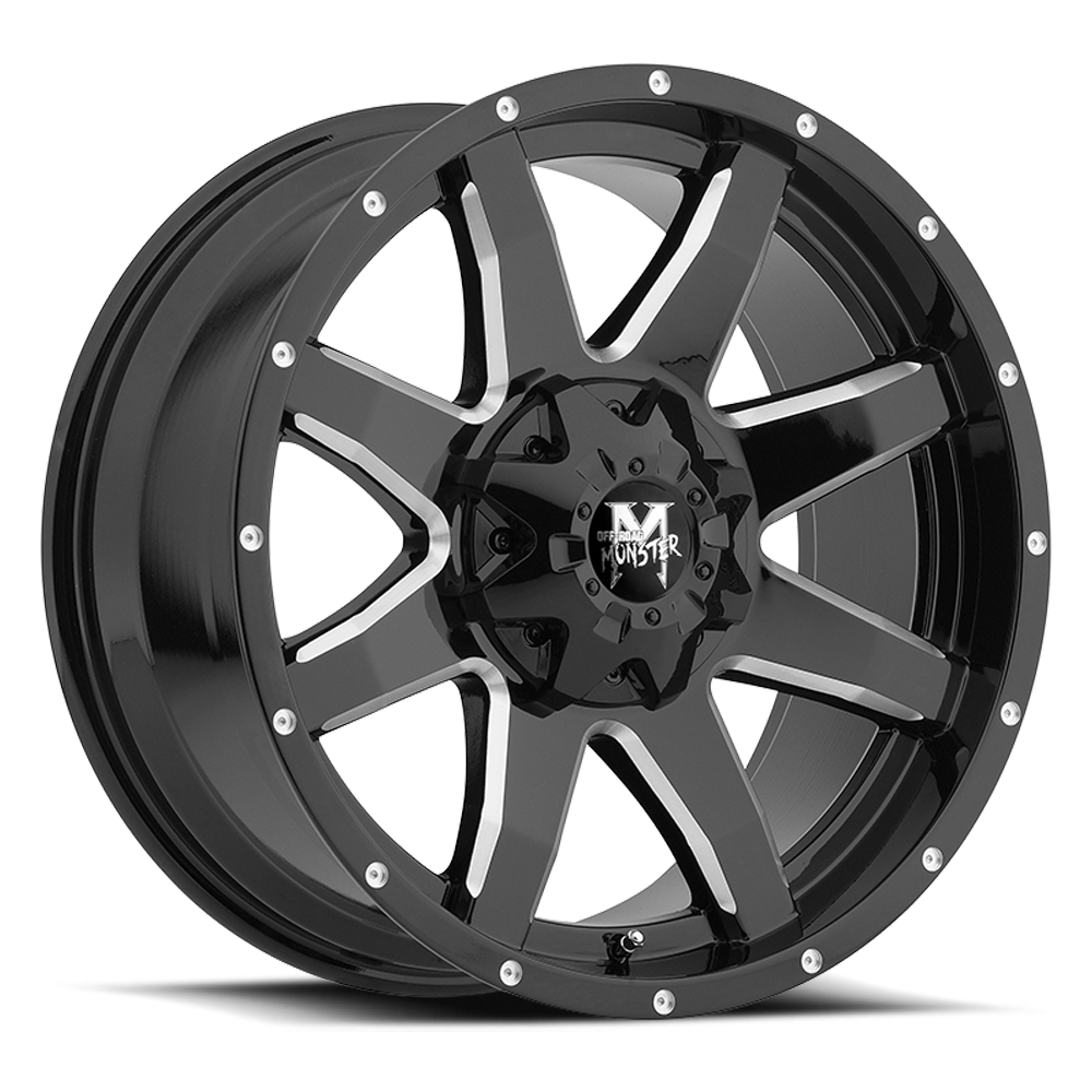 OFF ROAD MONSTER M08 M08 20X9 0MM 6X135/6X139.7 GLOSS BLACK MILLED | M08060702GBML
