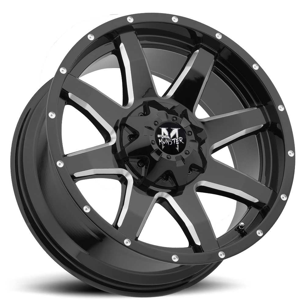 OFF ROAD MONSTER M08 M08 20X9 0MM 6X135/6X139.7 GLOSS BLACK MILLED | M08060702GBML