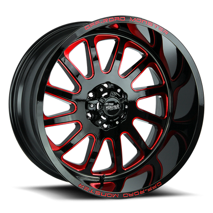 OFF ROAD MONSTER M17 M17 20X10 NEG 19MM 6X139.7 GLOSS BLACK CANDY RED MILLED | M170639N19GBMLR