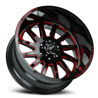 OFF ROAD MONSTER M17 M17 20X10 NEG 19MM 6X139.7 GLOSS BLACK CANDY RED MILLED | M170639N19GBMLR