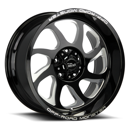 OFF ROAD MONSTER M22 M22 22X12 NEG 44MM 6X139.7 GLOSS BLACK MILLED | M22212639N44GBML