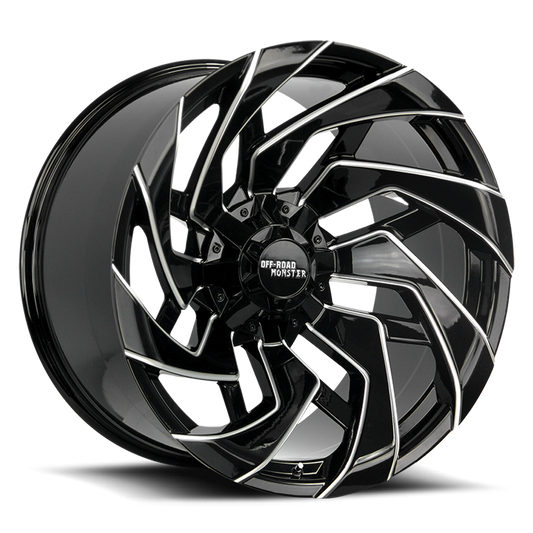 OFF ROAD MONSTER M24 M24 20X10 NEG 19MM 5X139.7/5X150 GLOSS BLACK MILLED | M240550N19GBML