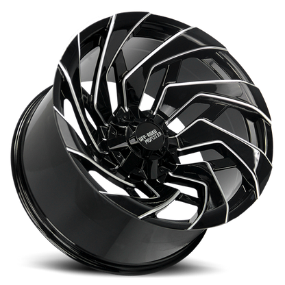 OFF ROAD MONSTER M24 M24 20X10 NEG 19MM 8X165.1/8X170 GLOSS BLACK MILLED | M240867N19GBML