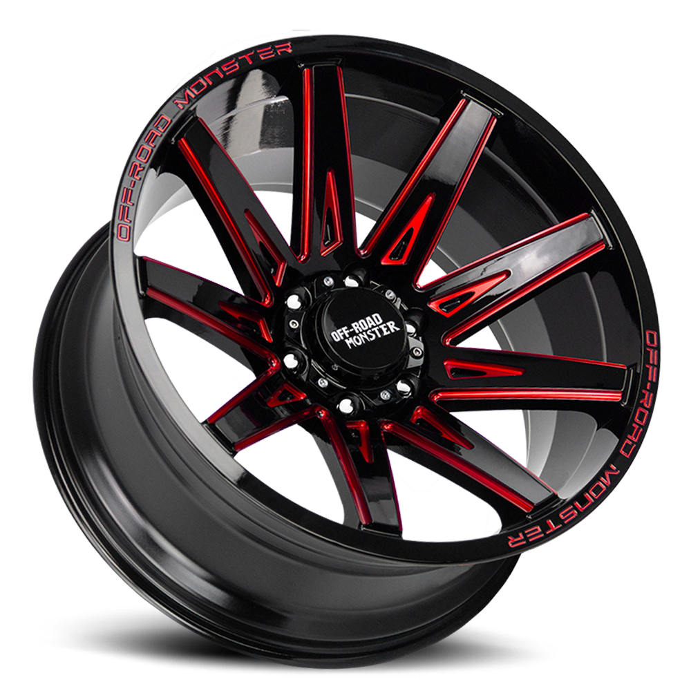 OFF ROAD MONSTER M25 M25 20X10 NEG 19MM 6X135 GLOSS BLACK CANDY RED MILLED | M250635N19GBMLR