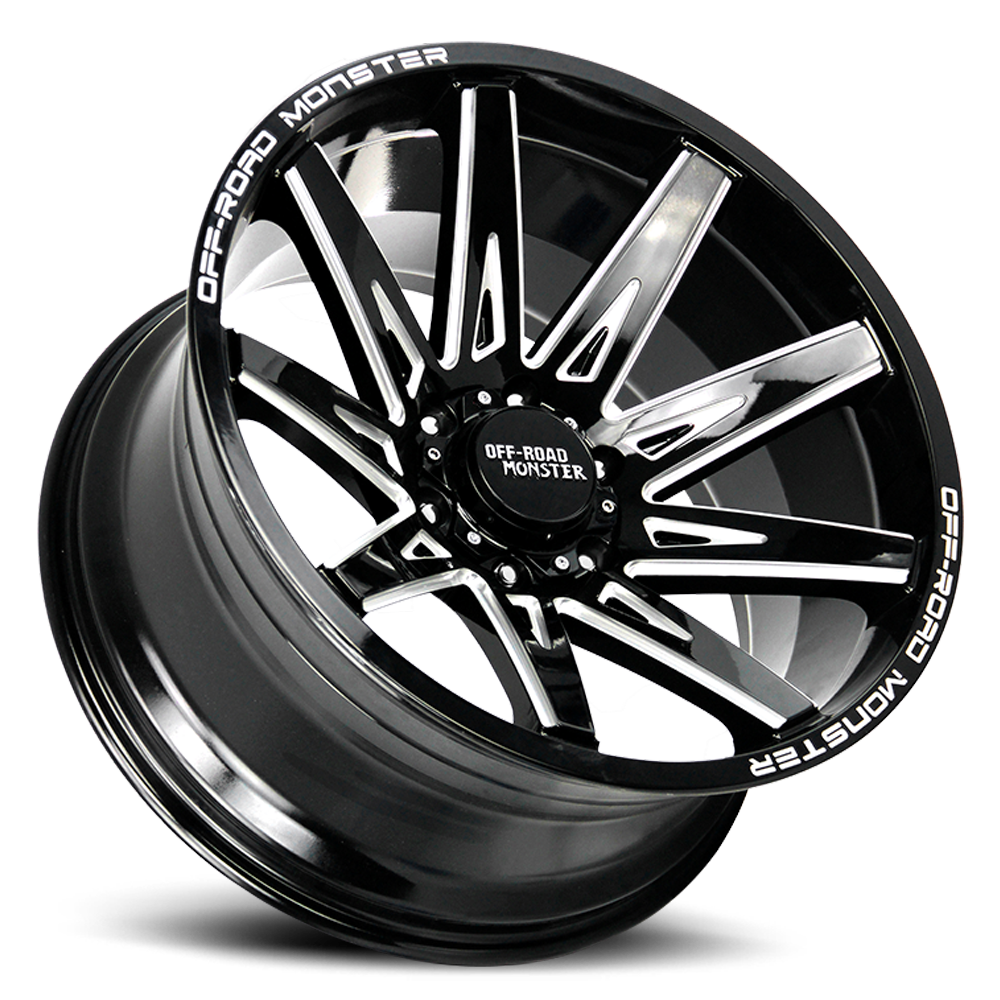 OFF ROAD MONSTER M25 M25 20X10 NEG 19MM 5X127 GLOSS BLACK MILLED | M250527N19GBML
