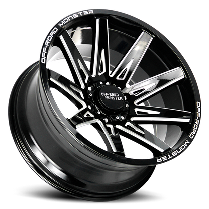 OFF ROAD MONSTER M25 M25 20X10 NEG 19MM 5X127 GLOSS BLACK MILLED | M250527N19GBML
