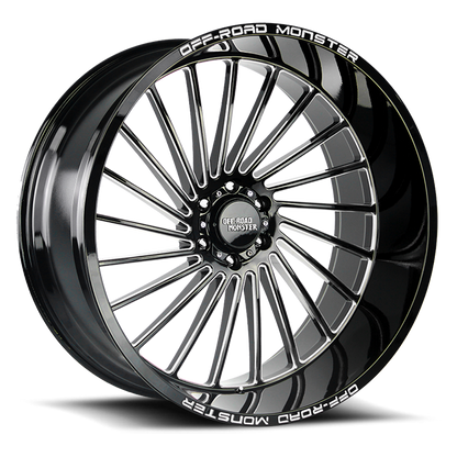 OFF ROAD MONSTER M27 M27 26X12 NEG 44MM 6X139.7 GLOSS BLACK MILLED | M27612639N44GBML