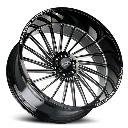 OFF ROAD MONSTER M27 M27 26X12 NEG 44MM 6X139.7 GLOSS BLACK MILLED | M27612639N44GBML
