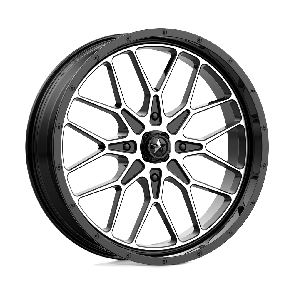 MSA OFFROAD WHEELS M45 PORTAL 14X7 10 4X137 GLOSS BLACK MACHINED
