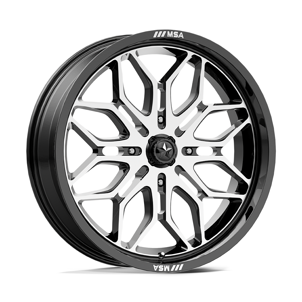 MSA OFFROAD WHEELS M47 SNIPER 18X7 10 4X110 GLOSS BLACK MACHINED