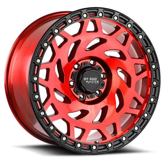 OFF ROAD MONSTER M50 M50 20X9.5 NEG 12MM 6X135 CANDY RED BLACK RING | M500635N12RBR