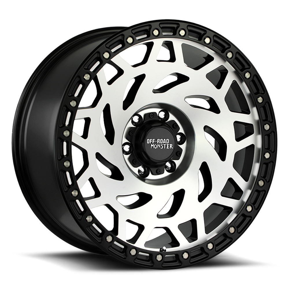 OFF ROAD MONSTER M50 M50 20X9.5 NEG 12MM 6X139.7 GLOSS BLACK MACHINED BLACK RIN | M500639N12GBMBR