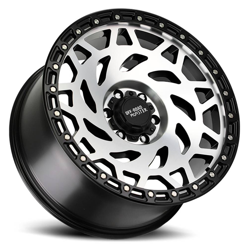 OFF ROAD MONSTER M50 M50 20X9.5 NEG 12MM 6X139.7 GLOSS BLACK MACHINED BLACK RIN | M500639N12GBMBR