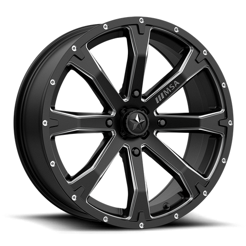 MSA Offroad Wheels M42 BOUNTY 15X7 10 4X110/4X110 Satin Black Milled