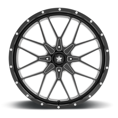 MSA Offroad Wheels M45 24X7 0 4X137/4X137 Gloss Black Milled