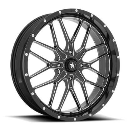 MSA Offroad Wheels M45 24X7 0 4X137/4X137 Gloss Black Milled