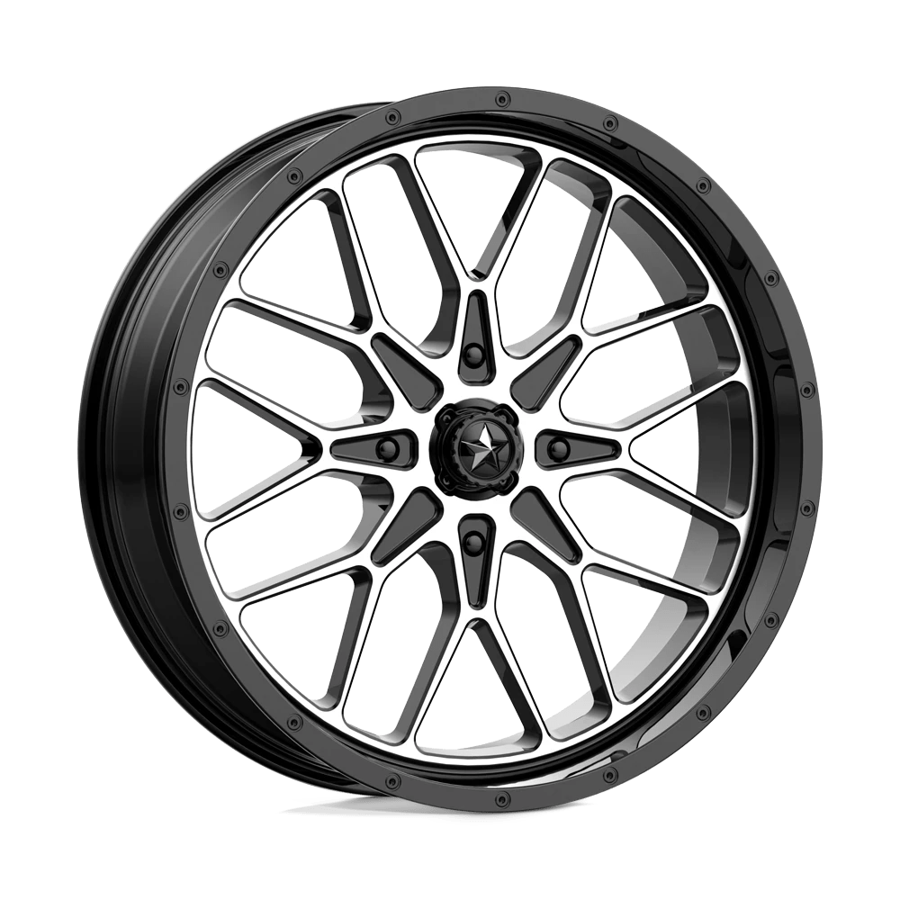 MSA Offroad Wheels M45 24X7 0 4X156/4X156 Gloss Black Machined