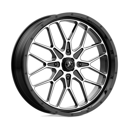 MSA Offroad Wheels M45 24X7 0 4X156/4X156 Gloss Black Machined