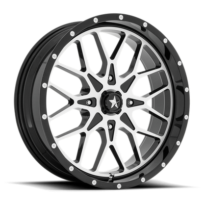 MSA Offroad Wheels M45 22X7 0 4X156/4X156 Gloss Black Machined
