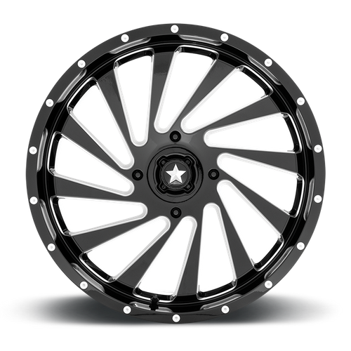 MSA Offroad Wheels M46 22X7 0 4X137/4X137 Gloss Black Milled