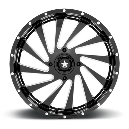 MSA Offroad Wheels M46 22X7 0 4X137/4X137 Gloss Black Milled