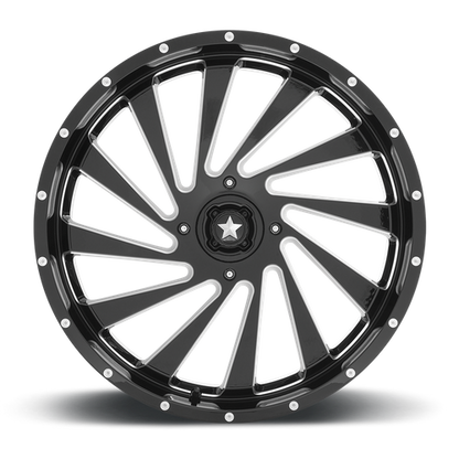 MSA Offroad Wheels M46 24X7 0 4X156/4X156 Gloss Black Milled