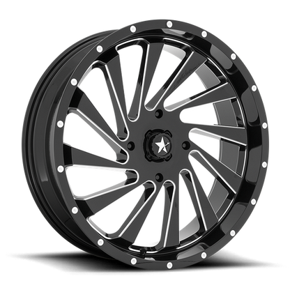 MSA Offroad Wheels M46 22X7 0 4X137/4X137 Gloss Black Milled