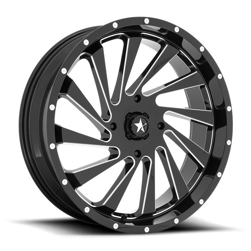 MSA Offroad Wheels M46 22X7 0 4X156/4X156 Gloss Black Milled