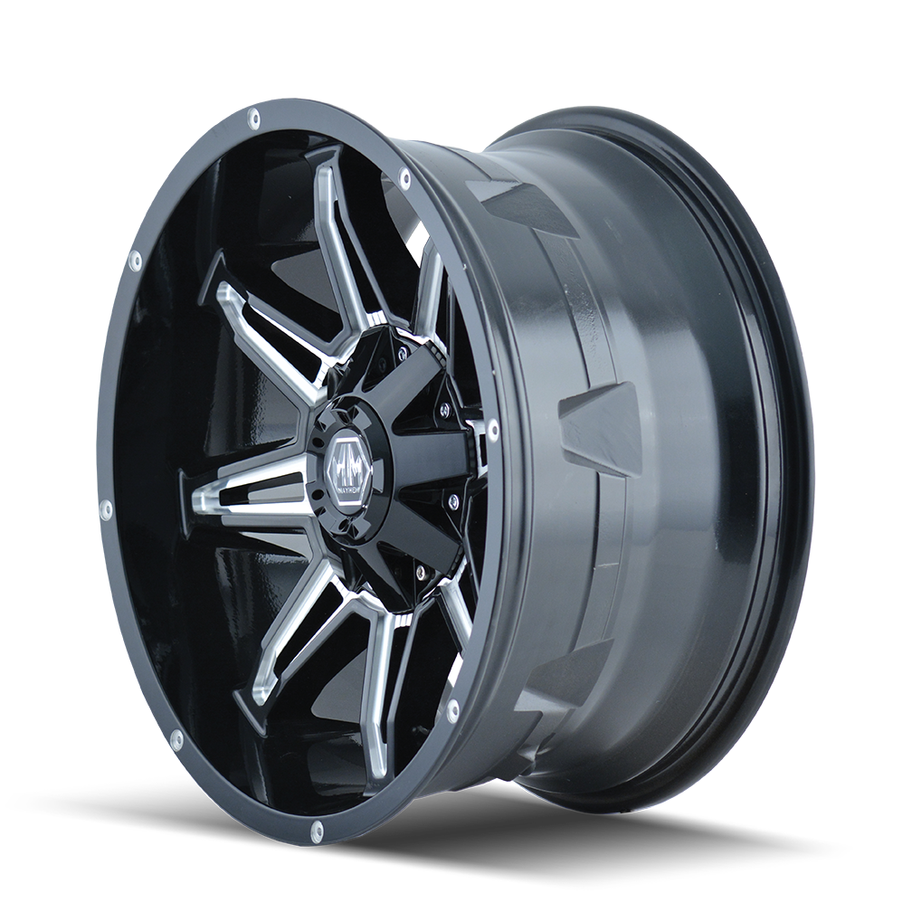 MAYHEM RAMPAGE 8090 17X9 13 6x135/6x139.7 BLACK W/MILLED SPOKES