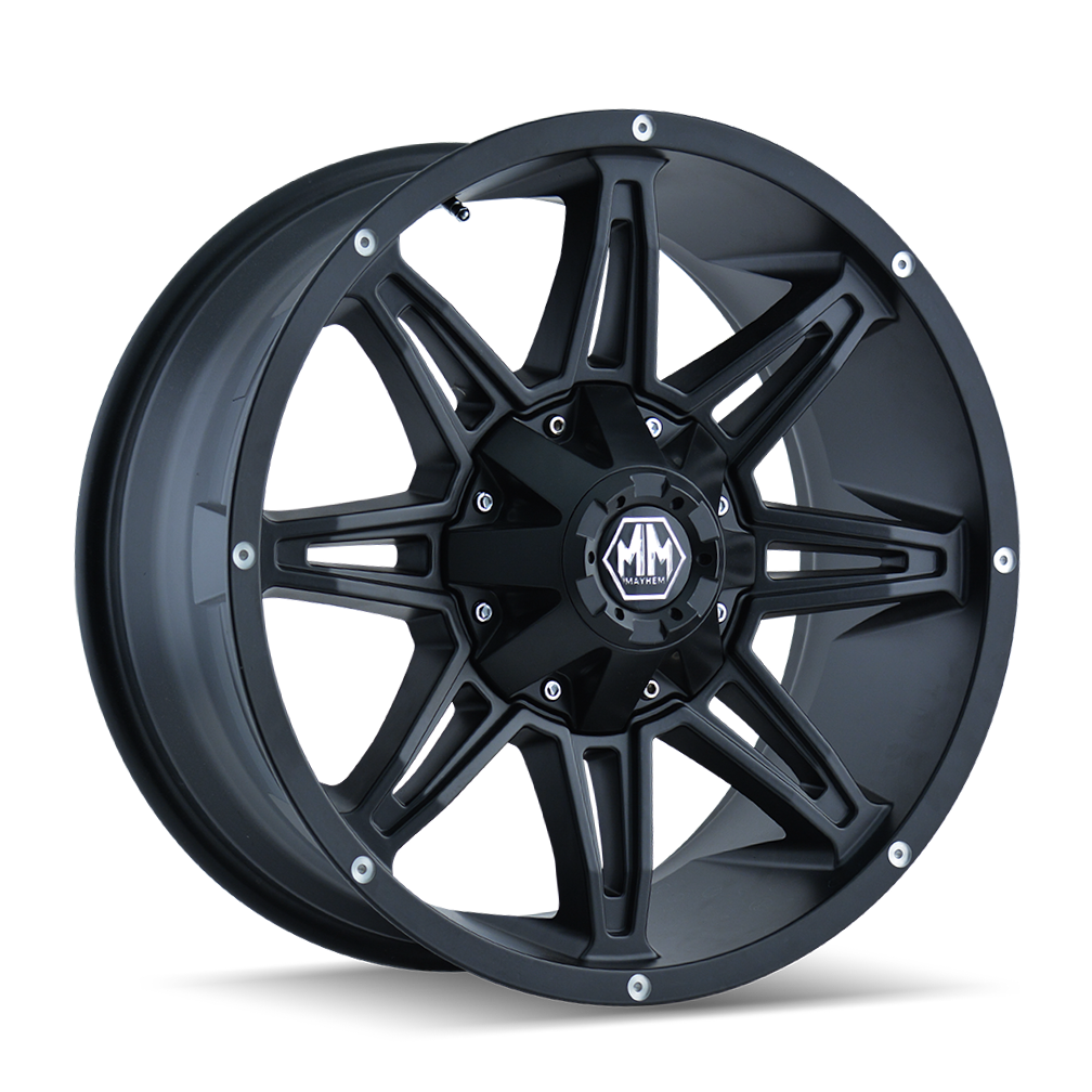 MAYHEM RAMPAGE 8090 18X9 18 8x180 MATTE BLACK